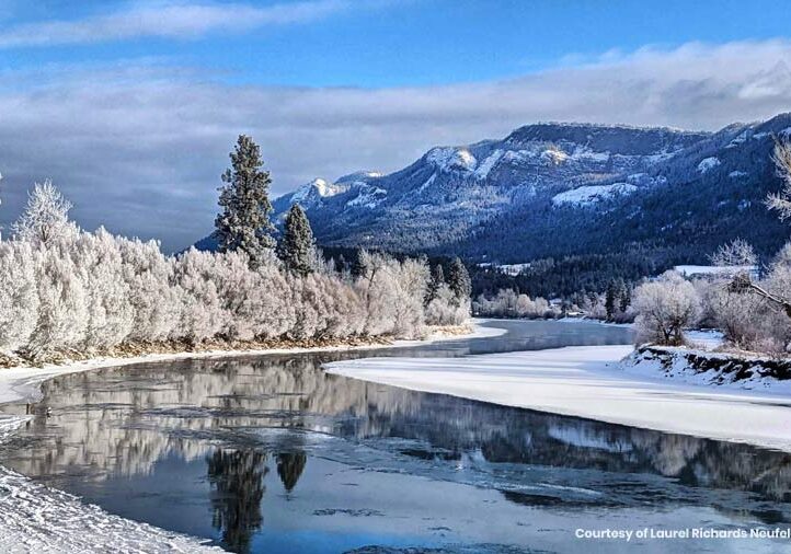 North Okanagan Enderby Winter Scene